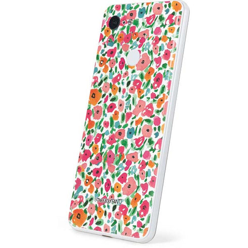 Bouffants and Broken Hearts Watercolor Floral Google Pixel 3 Skin